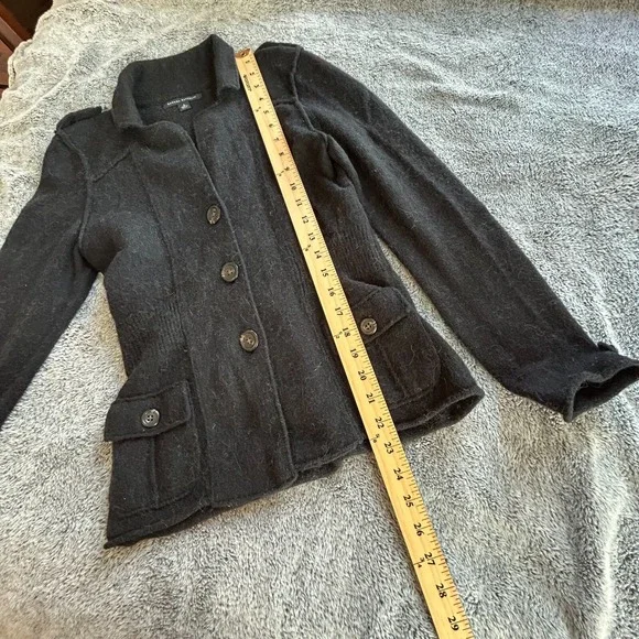 Banana Republic Womens Jacket XS Gray Alpaca Wool Blend Preppy Coat Y2K 17099x - Picture 7 of 9